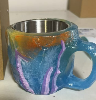 400ml Resin Mineral Crystal Coffee Mugs With Handles Elegant Fake Mineral Crystal Cup For Workplace Home Decor Christmas Gift Kitchen Gadgets PearlNestDecor.com