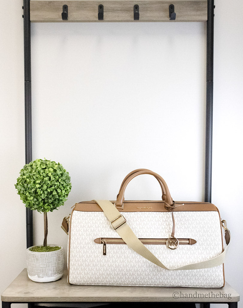 Michael Kors Travel XL Vanilla Duffle Weekender Bag LadyShow.Store