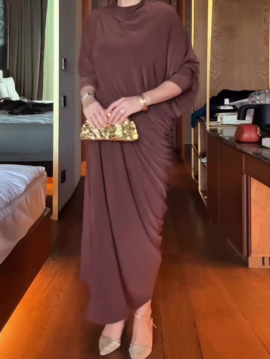 Elegant Pleated Tie Dress Two-piece Set NorixaFashion.com