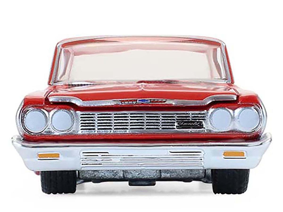 1964 Chevrolet Biscayne Lowrider Silver Metallic and Red Two-Tone "California Lowriders" Series 7 1/64 Diecast Model Car by Greenlight LuxuryLifeWay Online Store