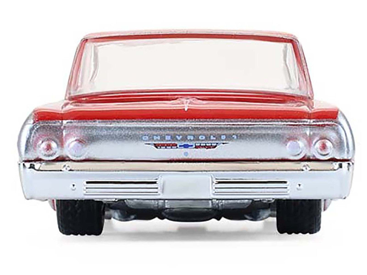 1964 Chevrolet Biscayne Lowrider Silver Metallic and Red Two-Tone "California Lowriders" Series 7 1/64 Diecast Model Car by Greenlight LuxuryLifeWay Online Store