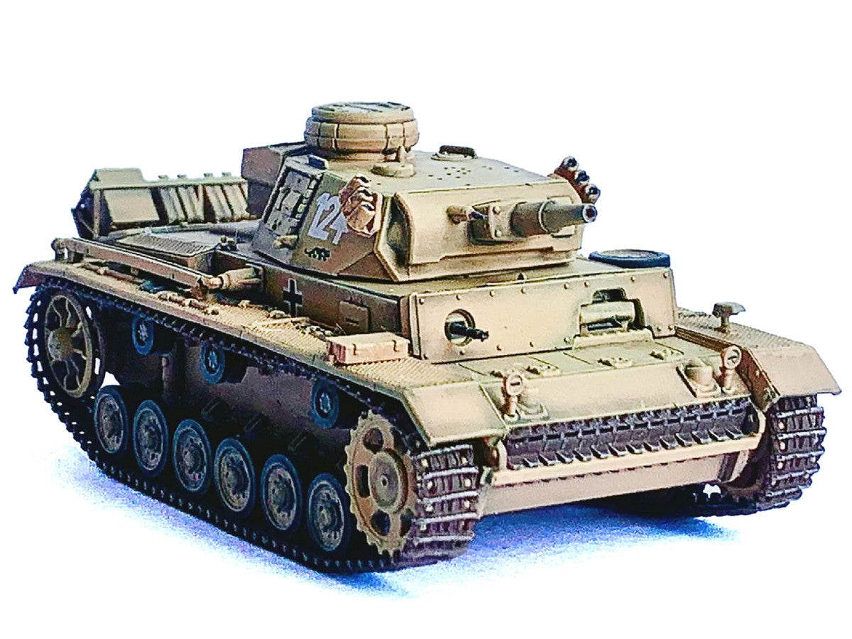 Germany Pz.Kpfw.III Ausf.N DAK Tank #124 "s.Pz.Abt.501 Tunisia Tiger Insignia" (1942/43) "NEO Dragon Armor" Series 1/72 Plastic Model by Dragon Models LuxuryLifeWay Online Store