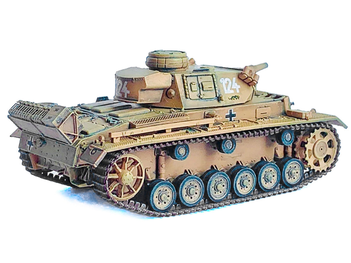 Germany Pz.Kpfw.III Ausf.N DAK Tank #124 "s.Pz.Abt.501 Tunisia Tiger Insignia" (1942/43) "NEO Dragon Armor" Series 1/72 Plastic Model by Dragon Models LuxuryLifeWay Online Store