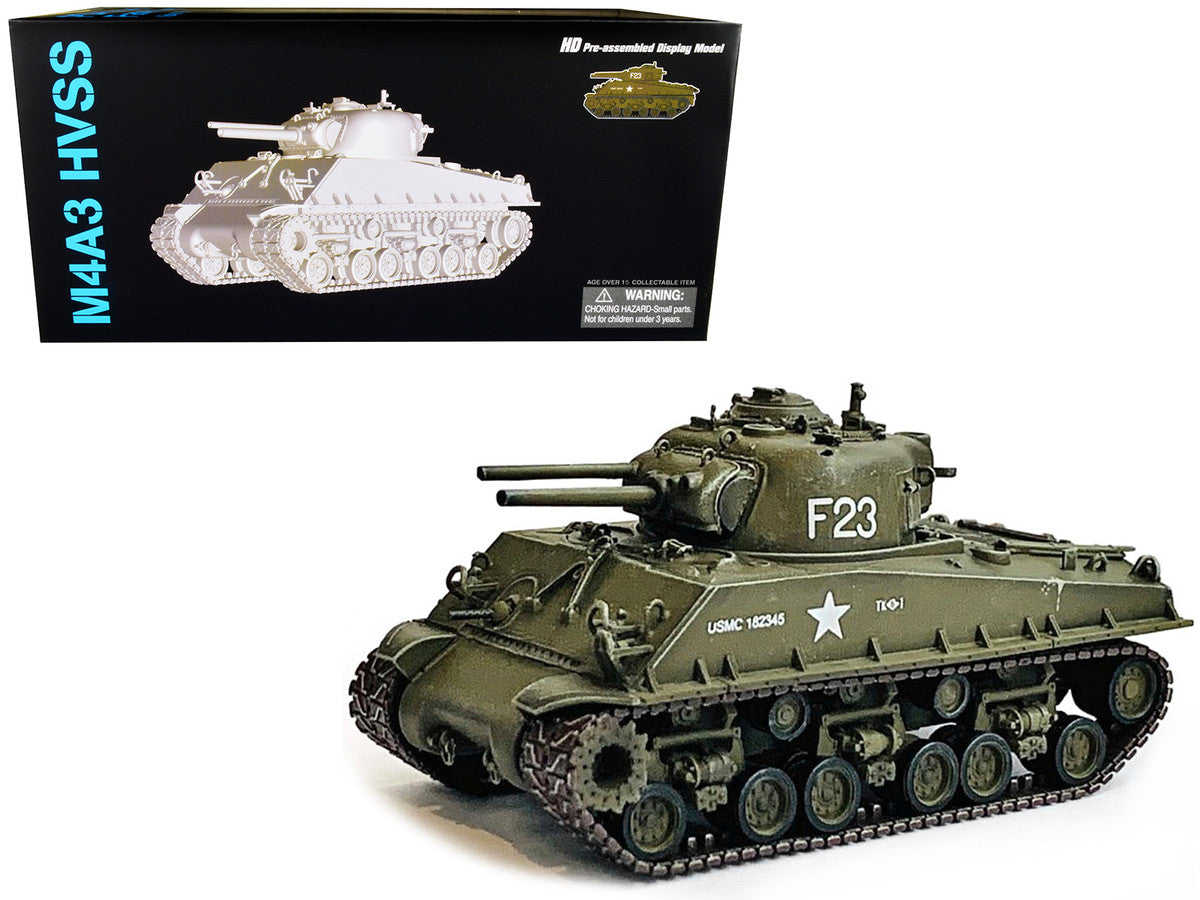 United States M4A3 HVSS POA-CWS-H5 Flamethrower Tank Olive Drab F-23 "US Marine Corps Korea" (1951) "NEO Dragon Armor" Series 1/72 Plastic Model by Dragon Models LuxuryLifeWay Online Store