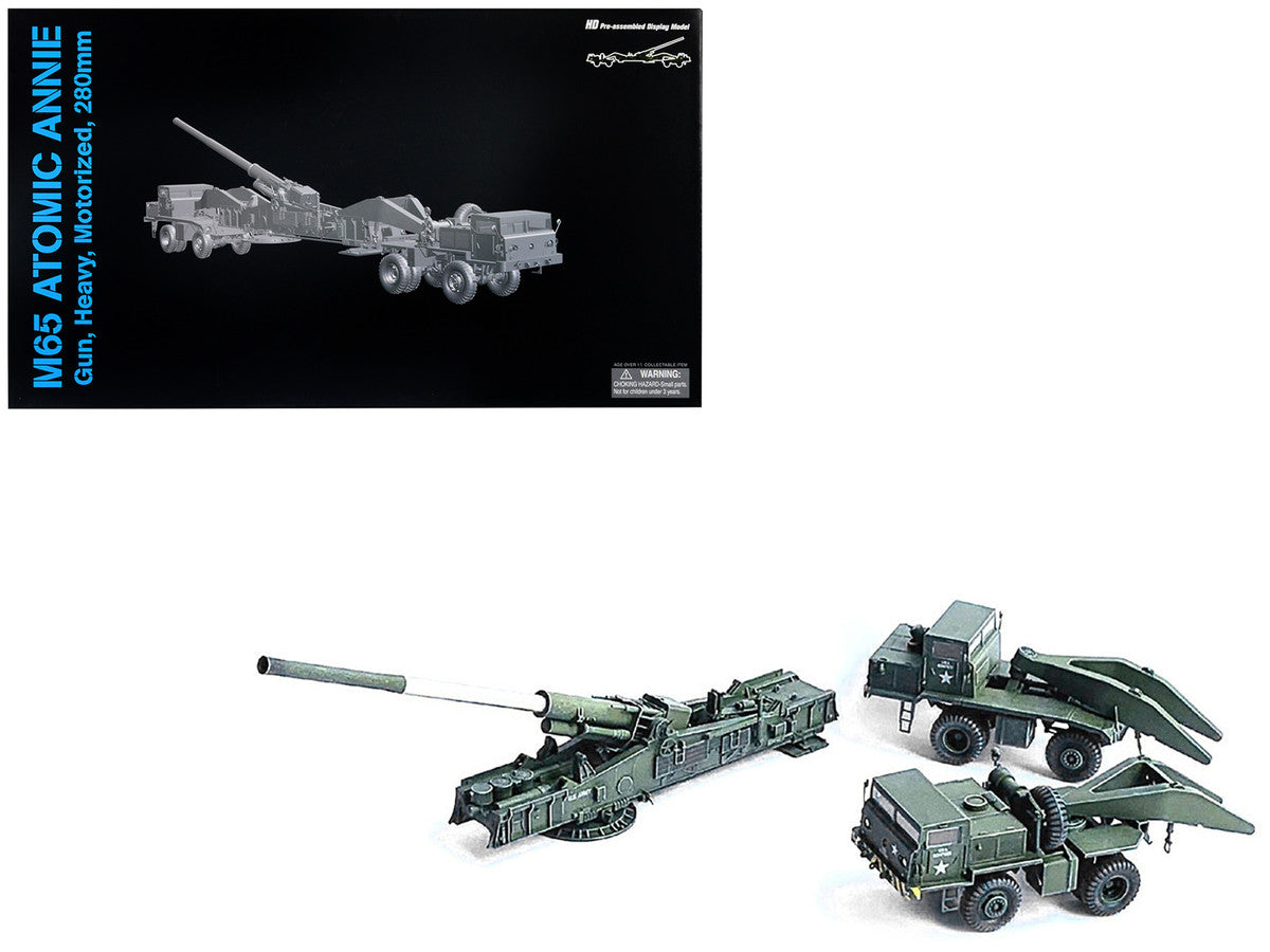 United States M65 Atomic Cannon "Atomic Annie" Artillery Olive Drab "Firing Mode" US Army "NEO Dragon Armor" Series 1/72 Plastic Model by Dragon Models LuxuryLifeWay Online Store