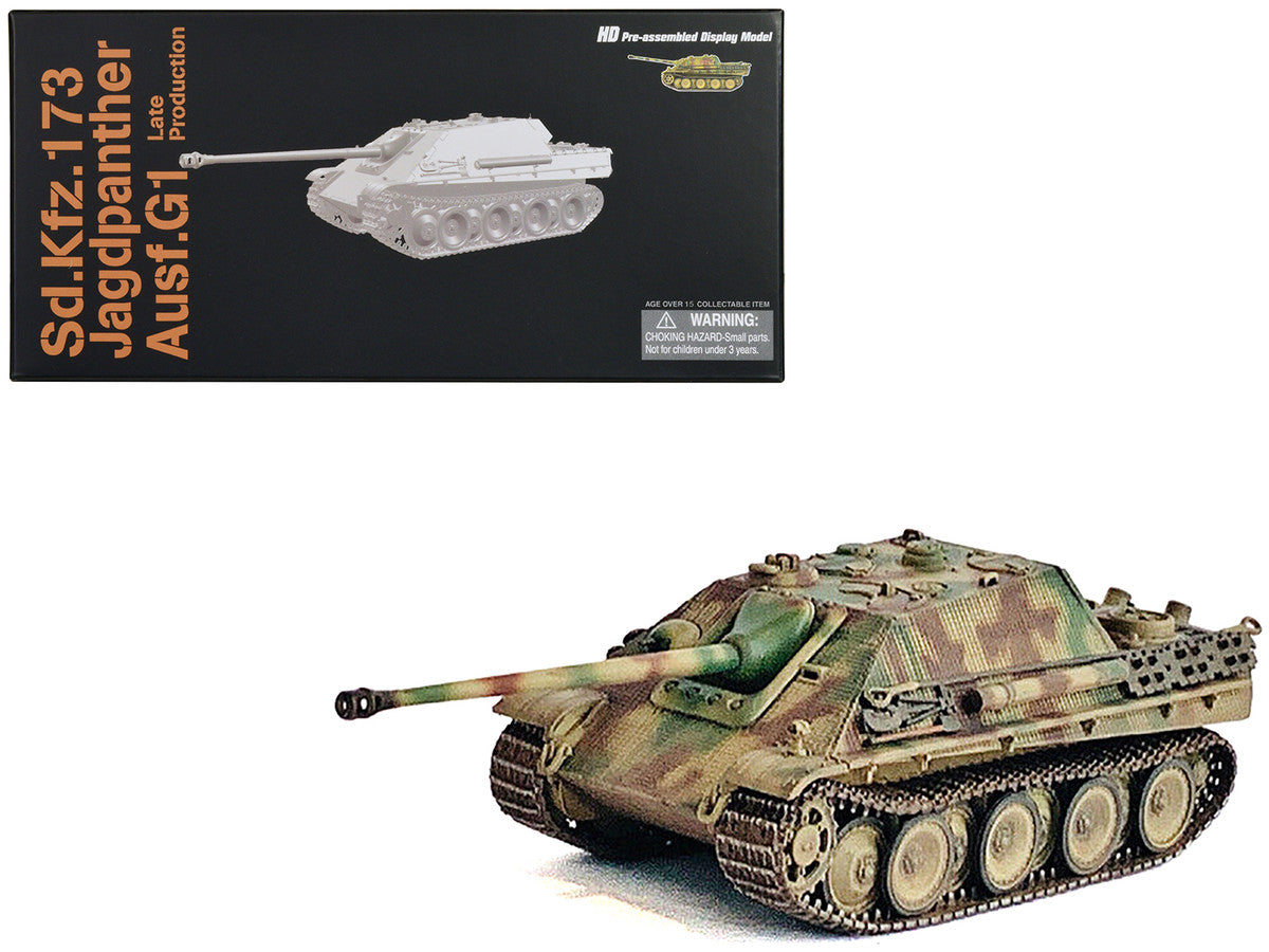 Germany Sd.Kfz.173 Jagdpanther Ausf.G1 Late Production Tank "sPz.Jg.Abt.654 France" (1944) "NEO Dragon Armor" Series 1/72 Plastic Model by Dragon Models LuxuryLifeWay Online Store