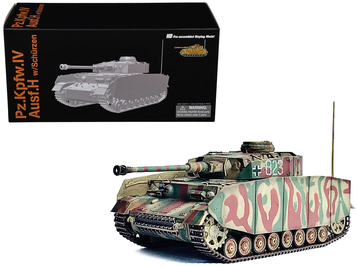 Germany Pz.Kpfw.IV Ausf.H with Schurzen Tank #823 "2.Pz.Div. Normandy" (1944) "NEO Dragon Armor" Series 1/72 Plastic Model by Dragon Models LuxuryLifeWay Online Store