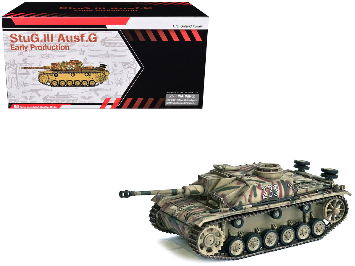 Germany StuG III Ausf. G "Early Production" Tank "#233 Pz.Abt. 103 3.Pz.Gren. Div. Rome" (1943) "NEO Dragon Armor" Series 1/72 Plastic Model by Dragon Models LuxuryLifeWay Online Store