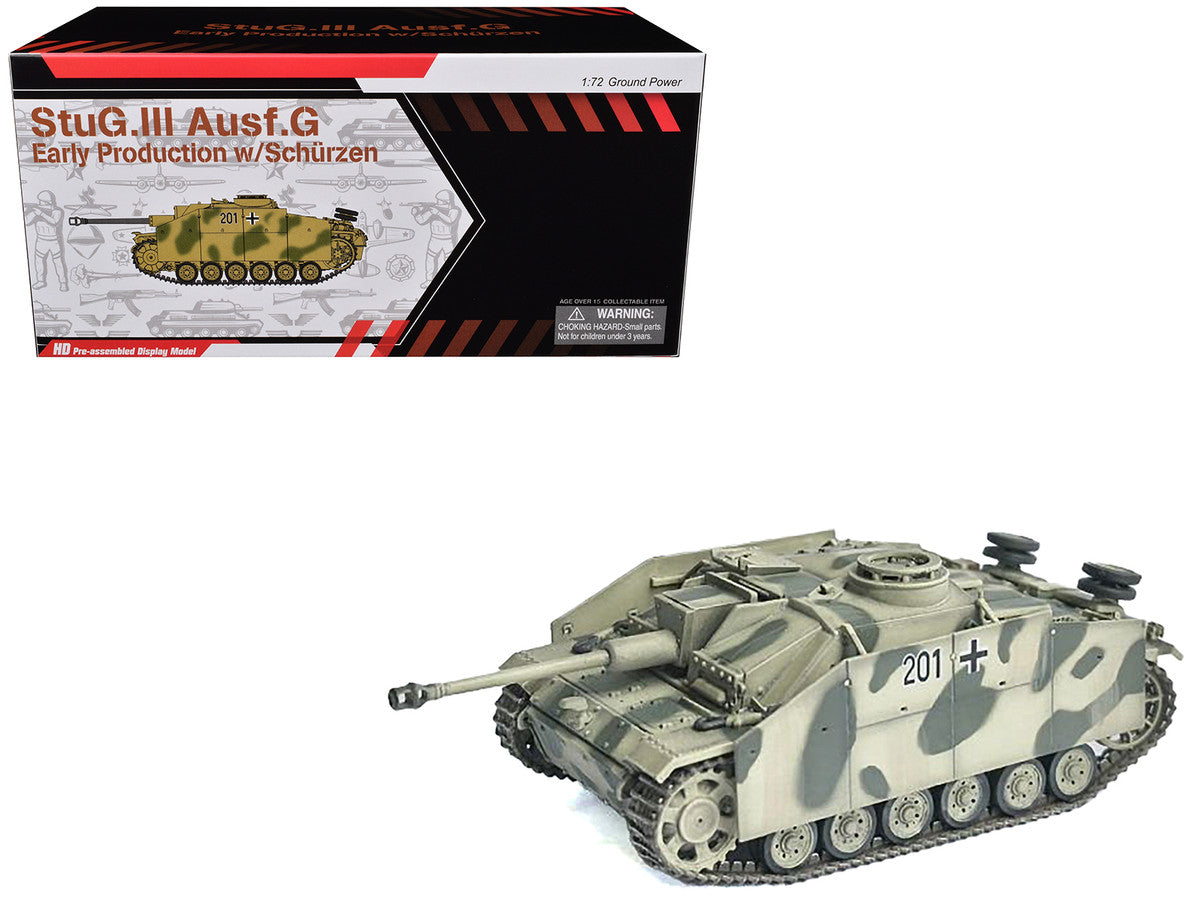 Germany StuG.III Ausf.G Early Production Tank with Schurzen #201 "StuG Brigade 242 Italy" (1943) "NEO Dragon Armor" Series 1/72 Plastic Model by Dragon Models LuxuryLifeWay Online Store