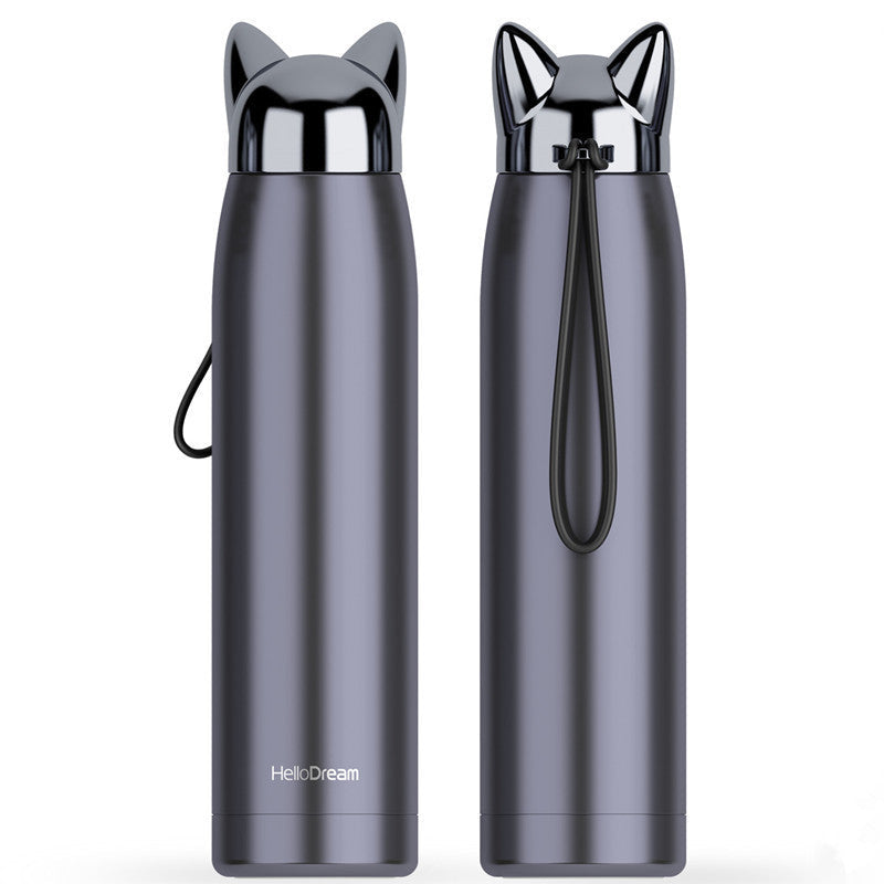Cartoon Lightning Fox Insulated Water Bottle LadyShow.Store