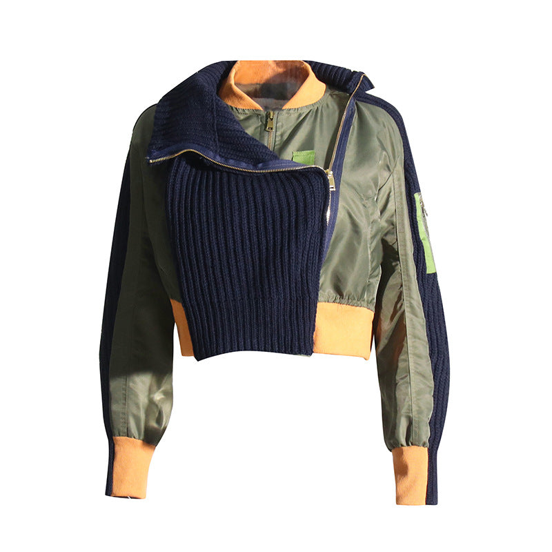 Women's Turtleneck Fashion Knitted Short Coat Best YouTube Store
