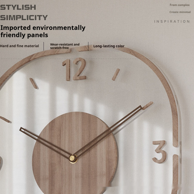 Creative Transparent Wooden Frame Wall Clock PearlNestDecor.com