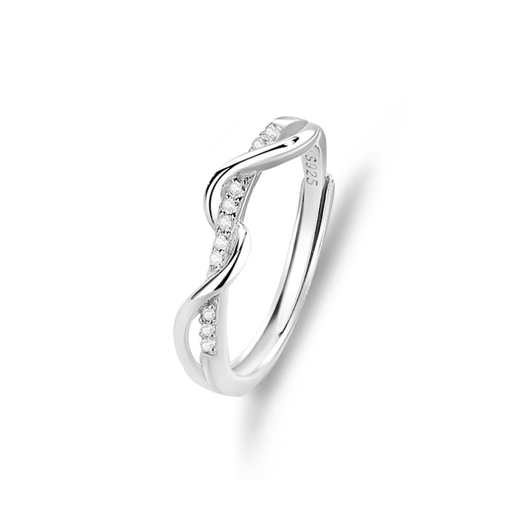 S925 Silver Adjustable Ring For Couples LadyShow.Store