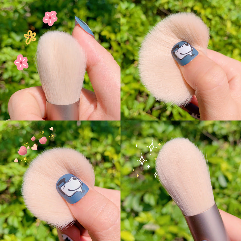 Wooden pole makeup brush