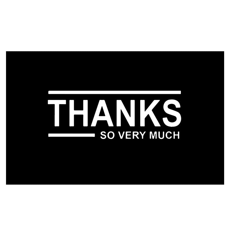 Gift Packaging 50 SheetsPack Simple Black Thank You Cards CJD