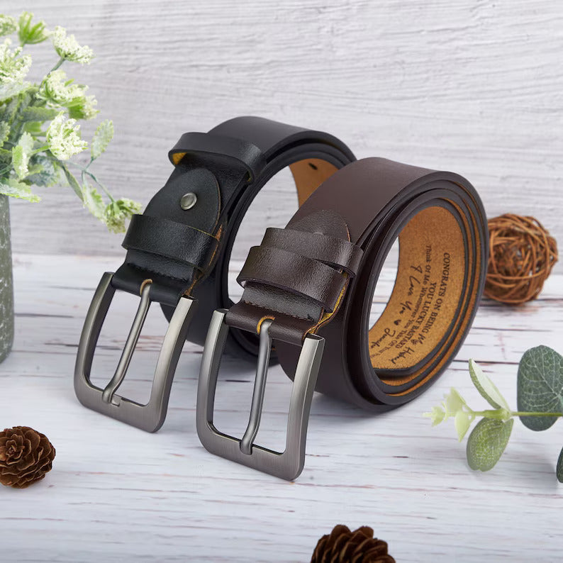 Father's Day Gift European Retro Men's Needle Buckle Belt LadyShow.Store