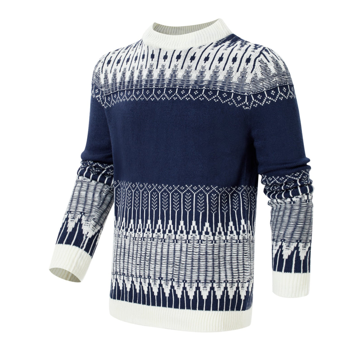 Men's Knitted Sweater Fashion Long-sleeved Pullover Tops Fall And Winter Clothing NorixaFashion.com