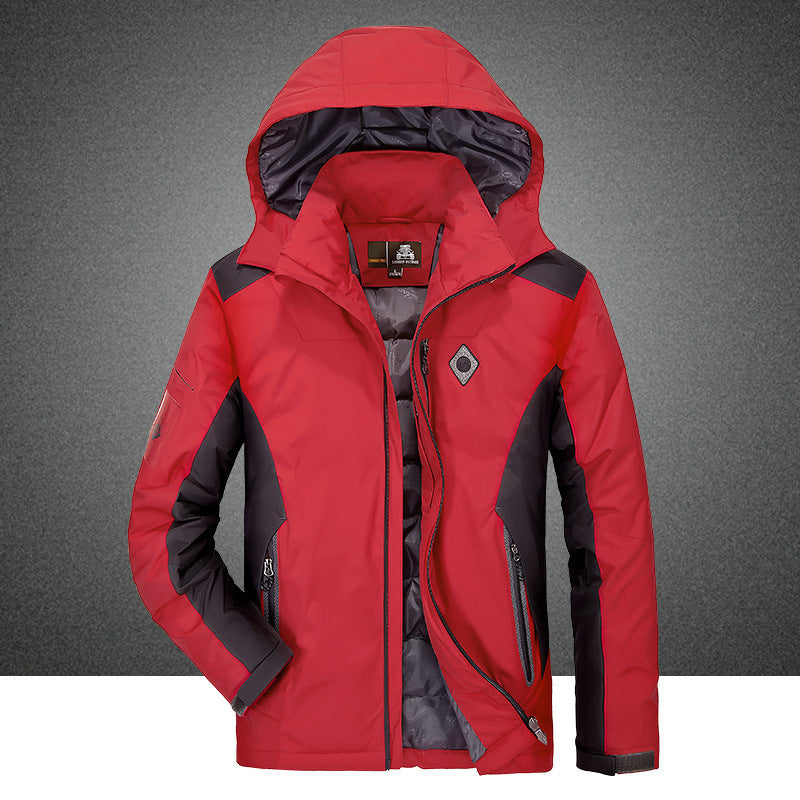 Men's Warm Down Jacket, Plus Size Windproof Coat Pi-Mart
