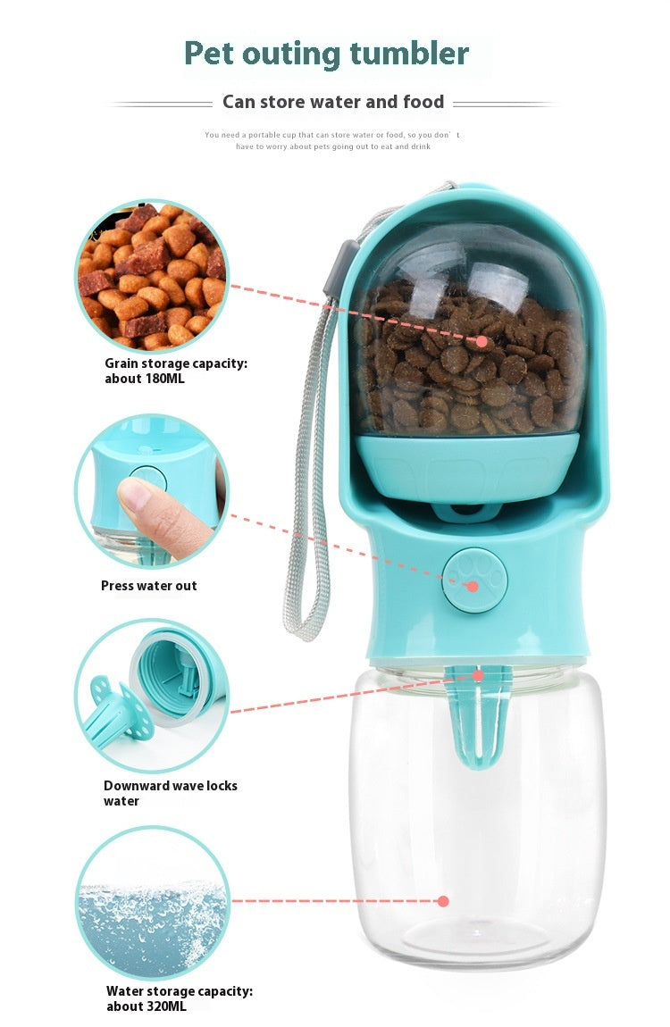 Pet Supplies Dog Drinking Water Bottle Grain Storage Tank Portable Portable Cup Pets Fashion