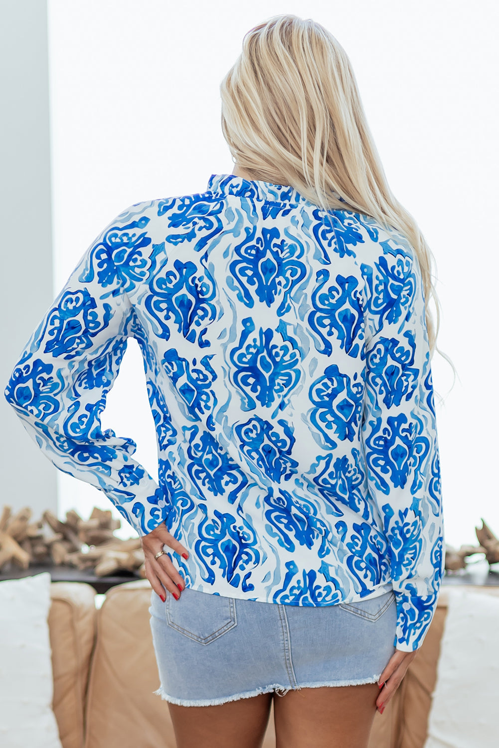Serena Front Puff Sleeve Shirt LuxuryLifeWay Online Store