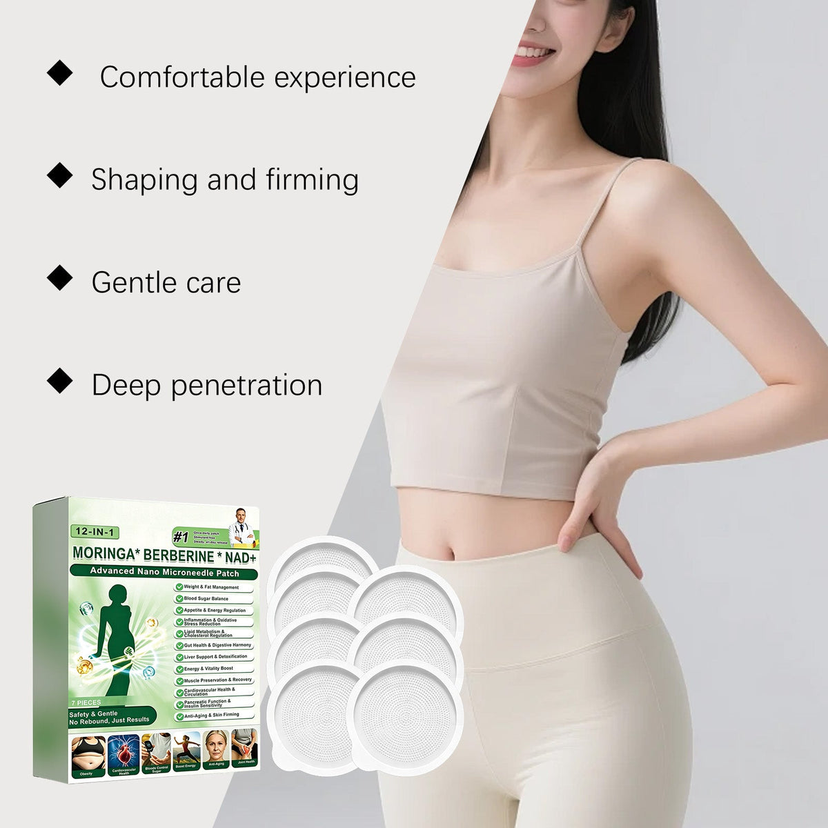 Nano Micro Needle Patch, 7 Pieces Per Box Tri Light Beauty