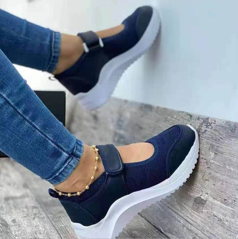 Wedge Velcro Casual Plus Size Sports Women's Shoes LadyShow.Store