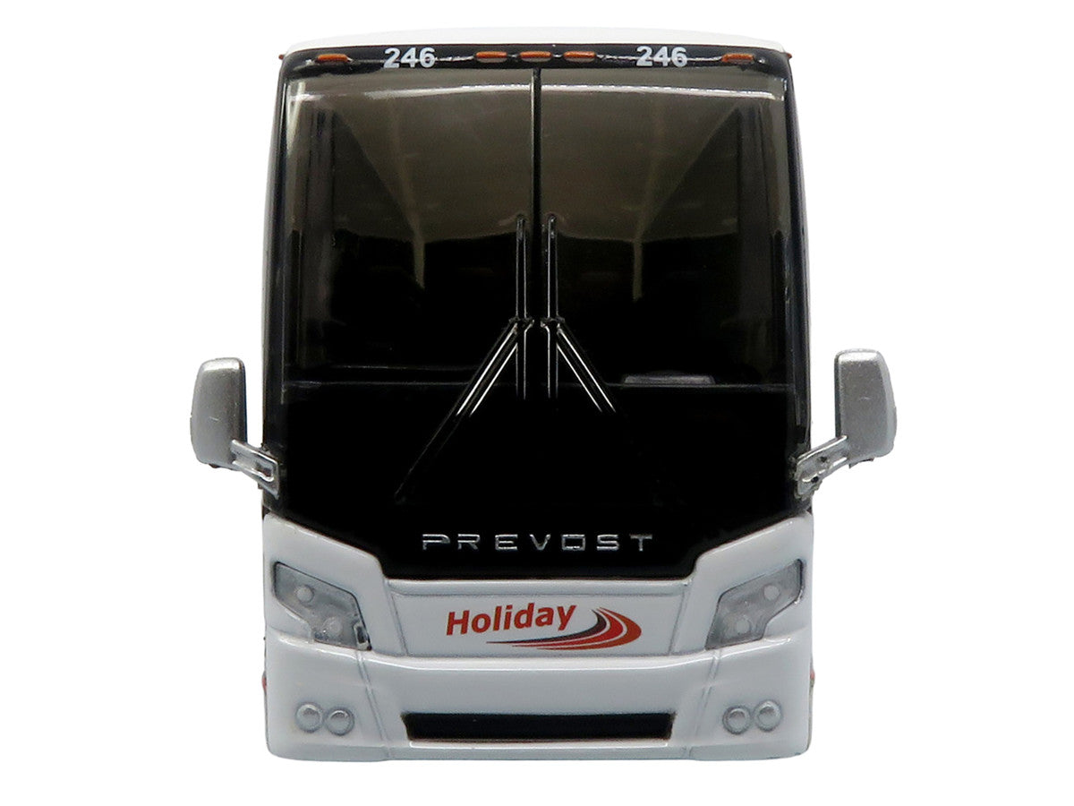 Prevost H3-45 Coach Bus "Holiday Tours - 2024 IMG Operator of the Year" White with Graphics Limited Edition 1/64 Diecast Model by Iconic Replicas LuxuryLifeWay Online Store