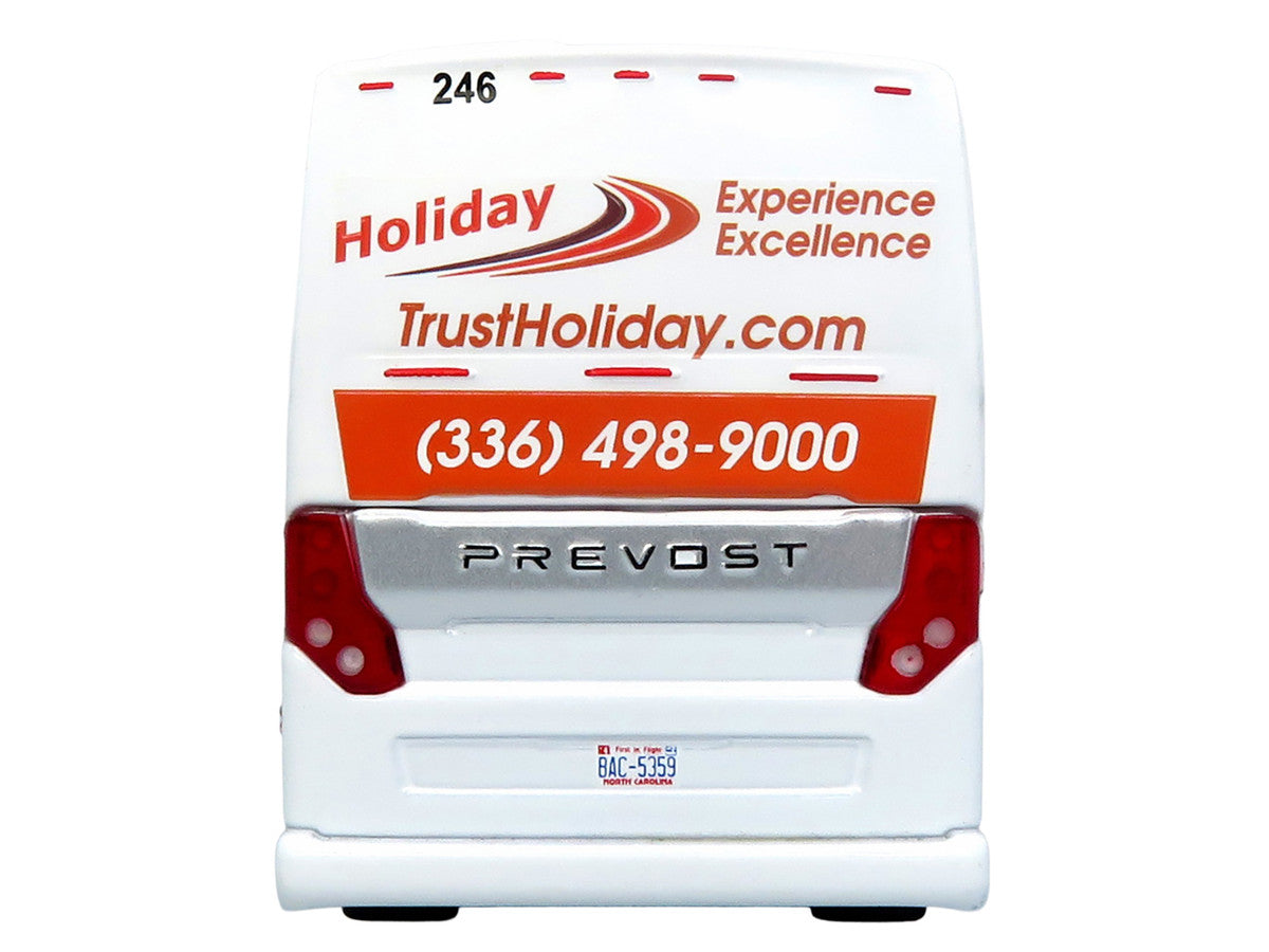 Prevost H3-45 Coach Bus "Holiday Tours - 2024 IMG Operator of the Year" White with Graphics Limited Edition 1/64 Diecast Model by Iconic Replicas LuxuryLifeWay Online Store