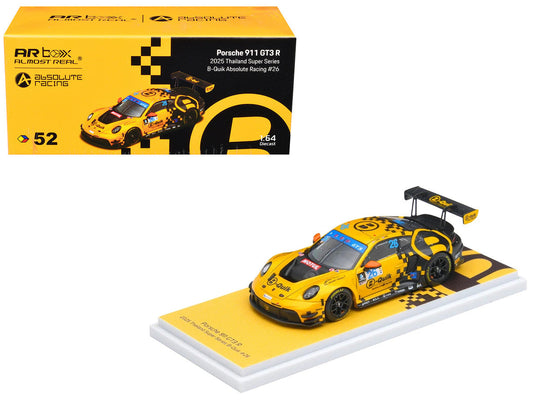 Porsche 911 GT3 R (992) #26 Henk Kiks - Sandy Stuvik "B-Quik Absolute Racing" "Thailand Super Series" (2025) 1/64 Diecast Model Car by Almost Real LuxuryLifeWay Online Store