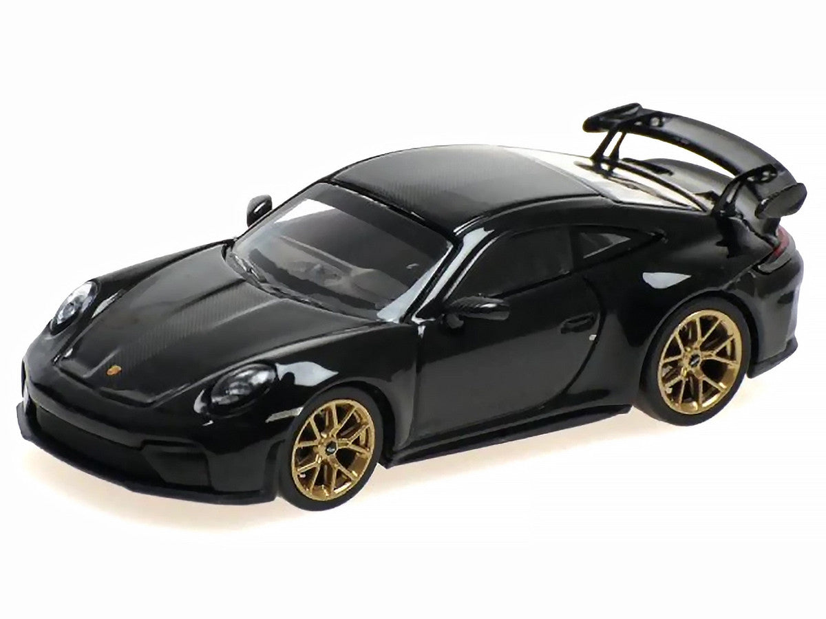 2025 Porsche 911 (992.2) GT3 Weissach Package Black with Carbon Stripe Limited Edition to 240 pieces Worldwide 1/64 Diecast Model Car by Minichamps LuxuryLifeWay Online Store