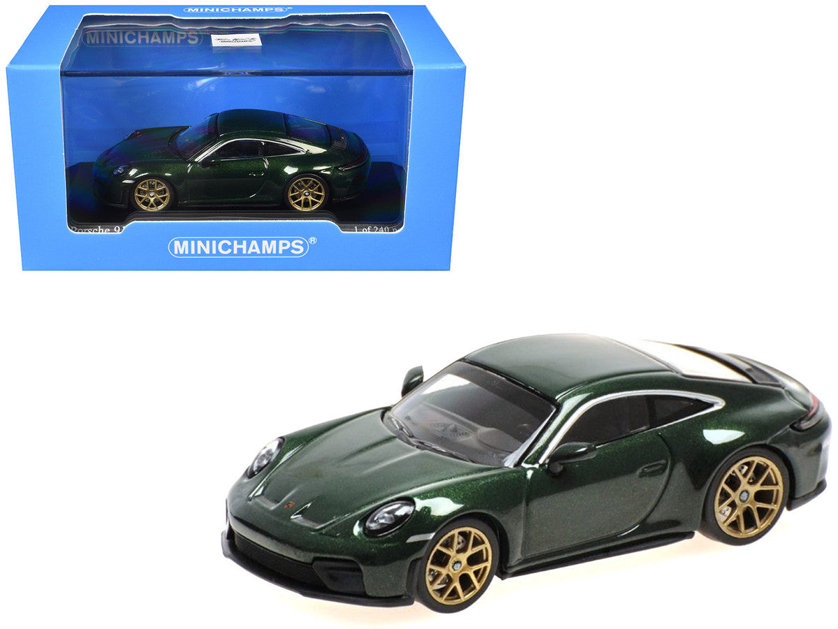 2025 Porsche 911 (992.2) GT3 Touring Green Metallic Limited Edition to 240 pieces Worldwide 1/64 Diecast Model Car by Minichamps LuxuryLifeWay Online Store