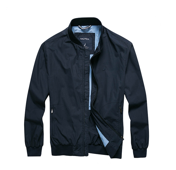 Spring Autumn Men's Casual Jacket with Stand Collar Pi-Mart