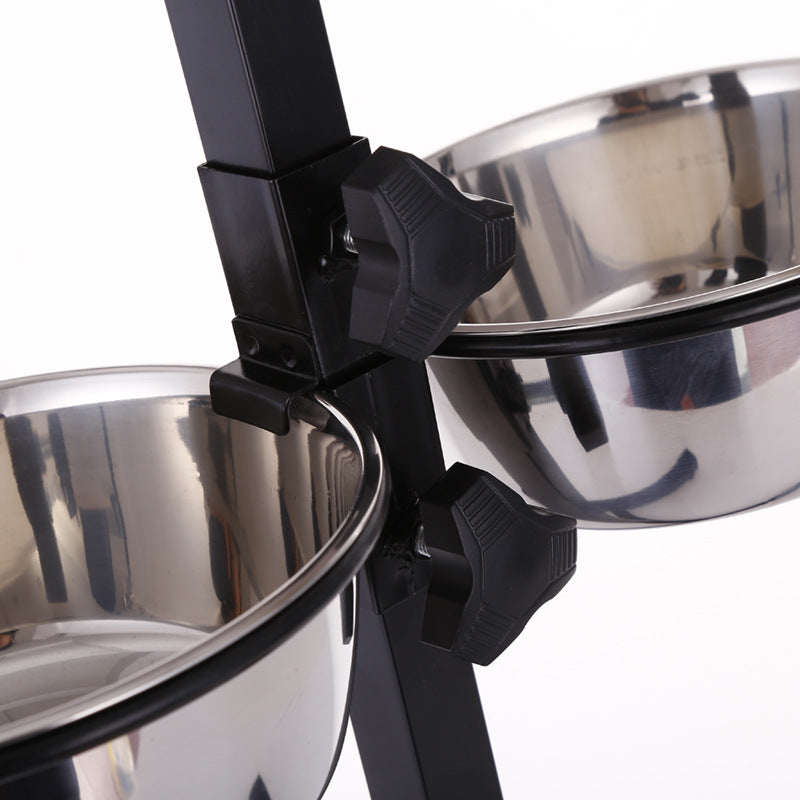 Stainless steel liftable dog bowl Pets Fashion