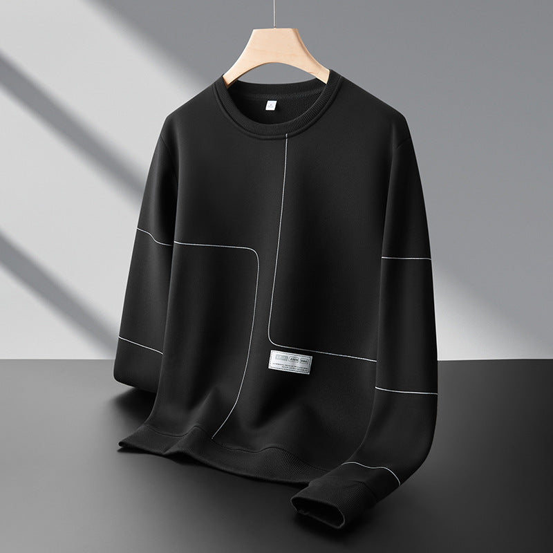 Men's Loose Round Neck Casual Versatile Pullover Sweatshirt LadyShow.Store