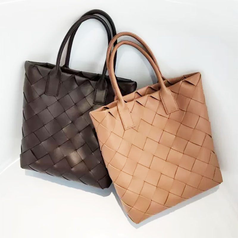 Woven diamond handbag