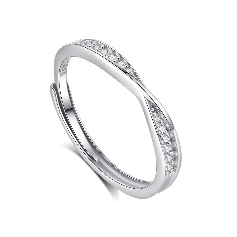 S925 Silver Adjustable Ring For Couples LadyShow.Store