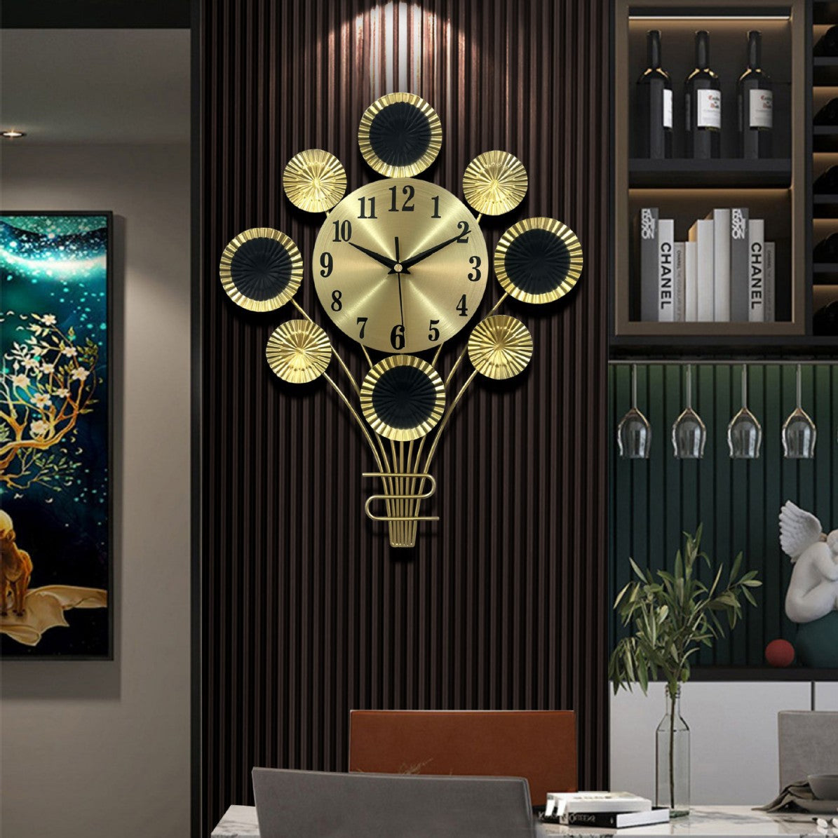 Fashionable Nordic Living Room Modern Minimalist Home Decor Wall Clock PearlNestDecor.com