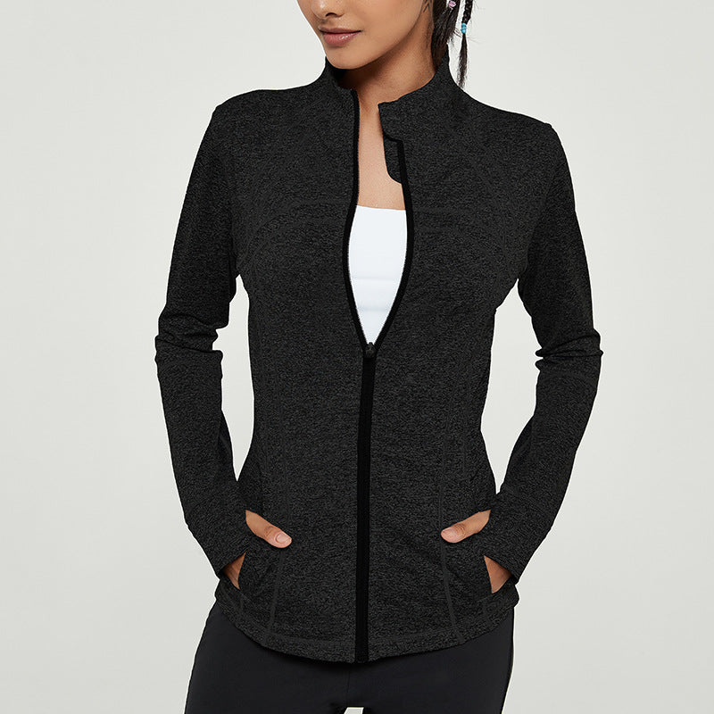 New Yoga Fitness Long Sleeve Stretch Top & Jacket Pi-Mart