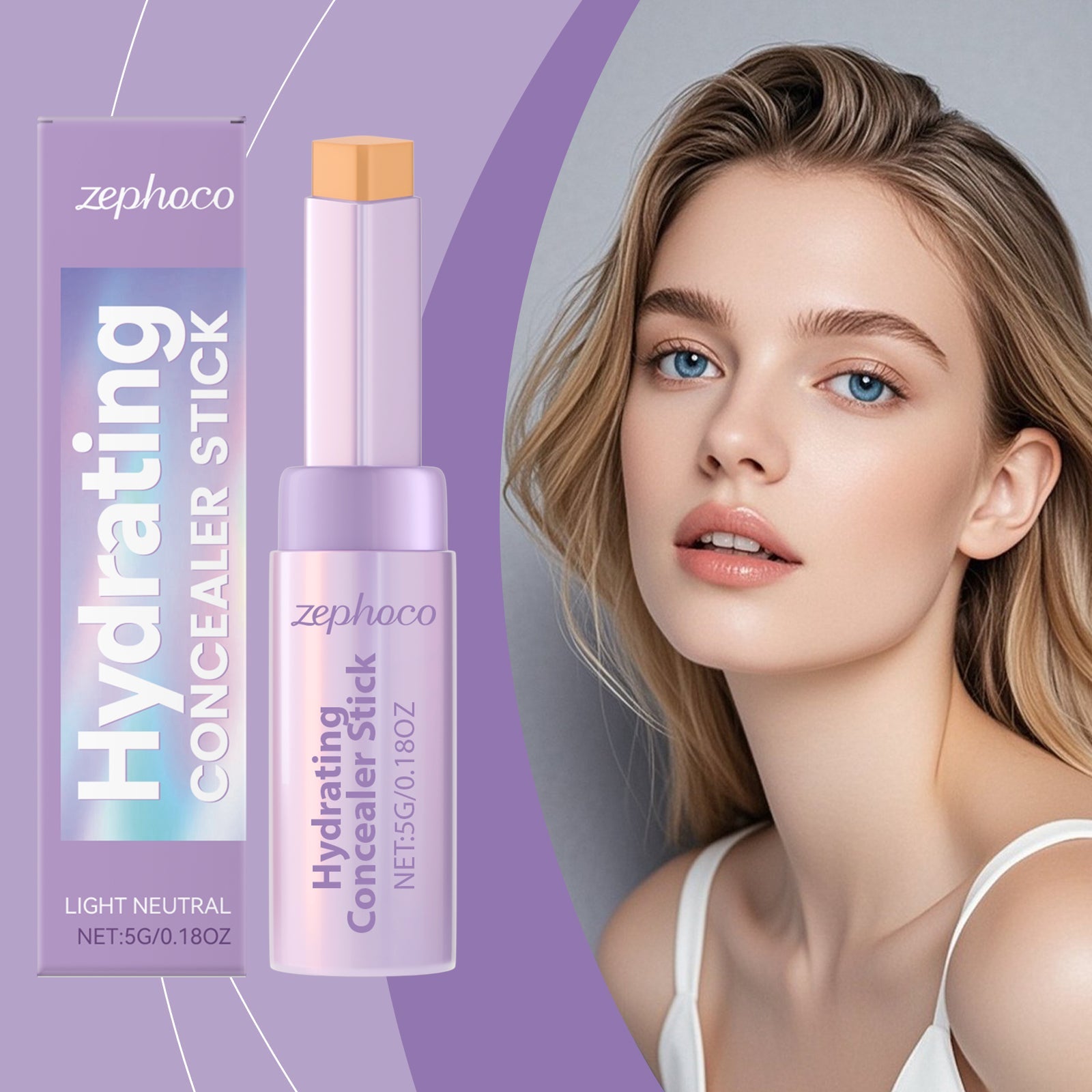 Contouring And Concealer Stick Natural Shade Tri Light Beauty