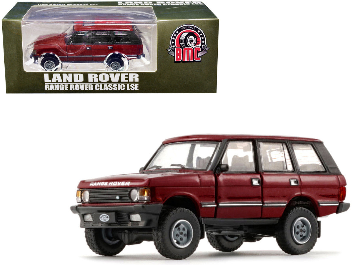 Land Rover Range Rover Classic LSE RHD (Right Hand Drive) Red with Sunroof with Extra Wheels 1/64 Diecast Model Car by BM Creations LuxuryLifeWay Online Store
