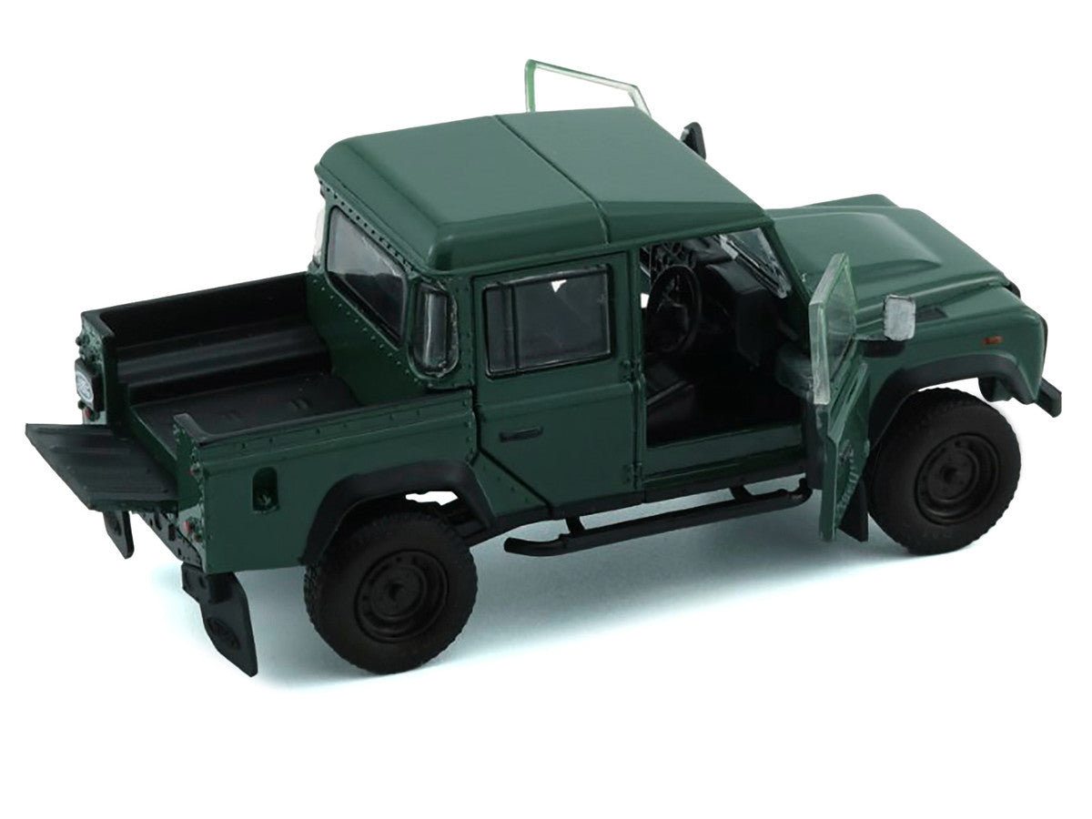Land Rover Defender 110 Pickup Truck Green with Extra Wheels 1/64 Diecast Model Car by BM Creations LuxuryLifeWay Online Store