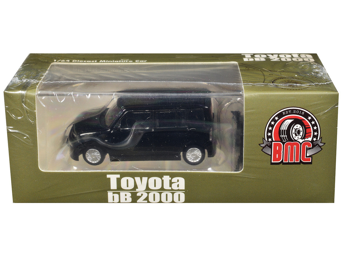 Toyota bB 2000 Van Black with Extra Accessories 1/64 Diecast Model Car by BM Creations LuxuryLifeWay Online Store