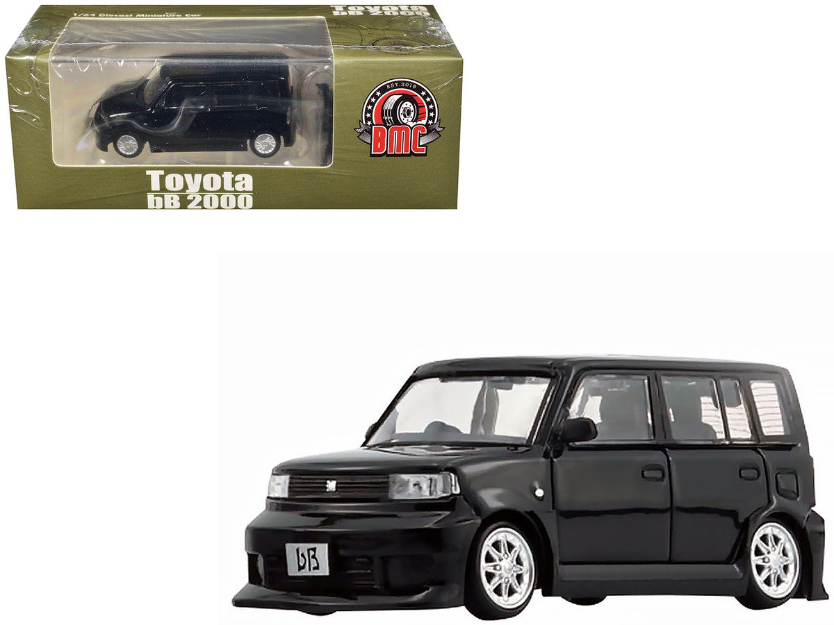 Toyota bB 2000 Van Black with Extra Accessories 1/64 Diecast Model Car by BM Creations LuxuryLifeWay Online Store