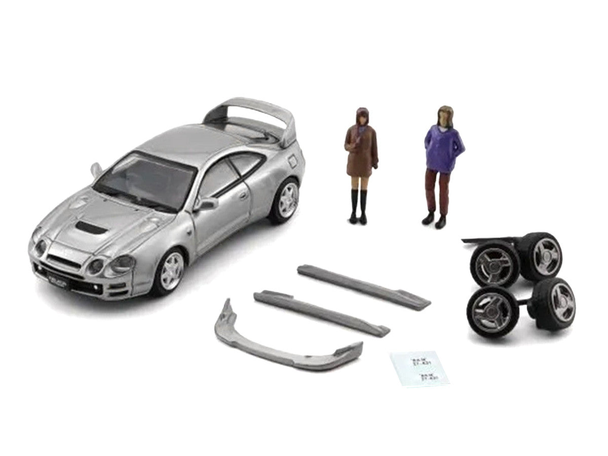 Toyota Celica GT-Four RHD (Right Hand Drive) ID Silver Metallic with 2 Figures and Accessories 1/64 Diecast Model Car by BM Creations LuxuryLifeWay Online Store