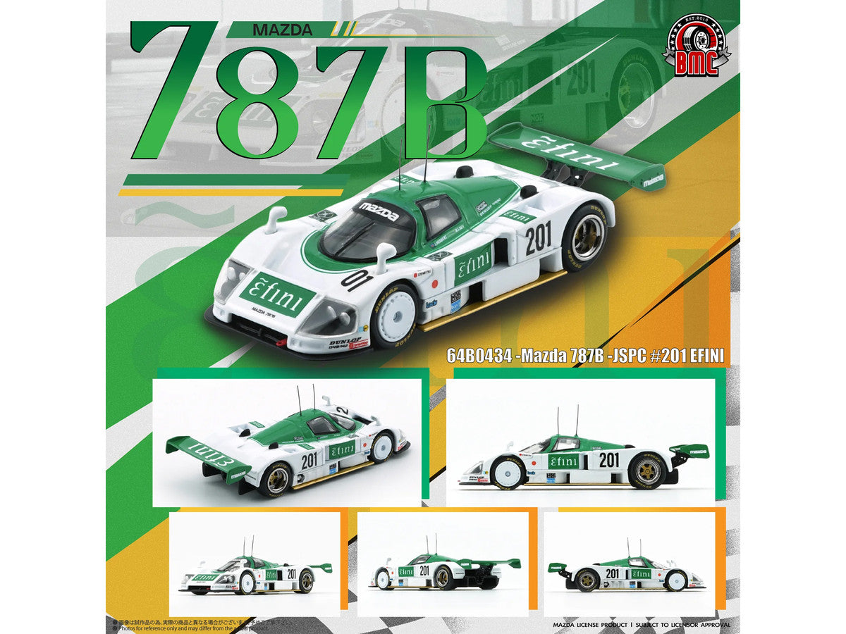 Mazda 787B #201 Johnny Herbert - Maurizio Sandro Sala "Efini" "All Japan Sports Prototype Car Endurance Championship" (1991) 1/64 Diecast Model Car by BM Creations LuxuryLifeWay Online Store