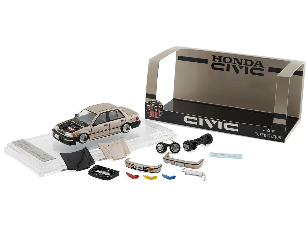 Honda Civic EF2 Champagne Metallic with Alternate Parts 1/64 Diecast Model Car by BM Creations LuxuryLifeWay Online Store