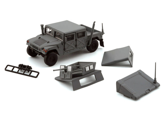 HUMVEE 4-CT Military Vehicle Matt Gray with Alternative Tops 1/64 Diecast Model Car by BM Creations LuxuryLifeWay Online Store