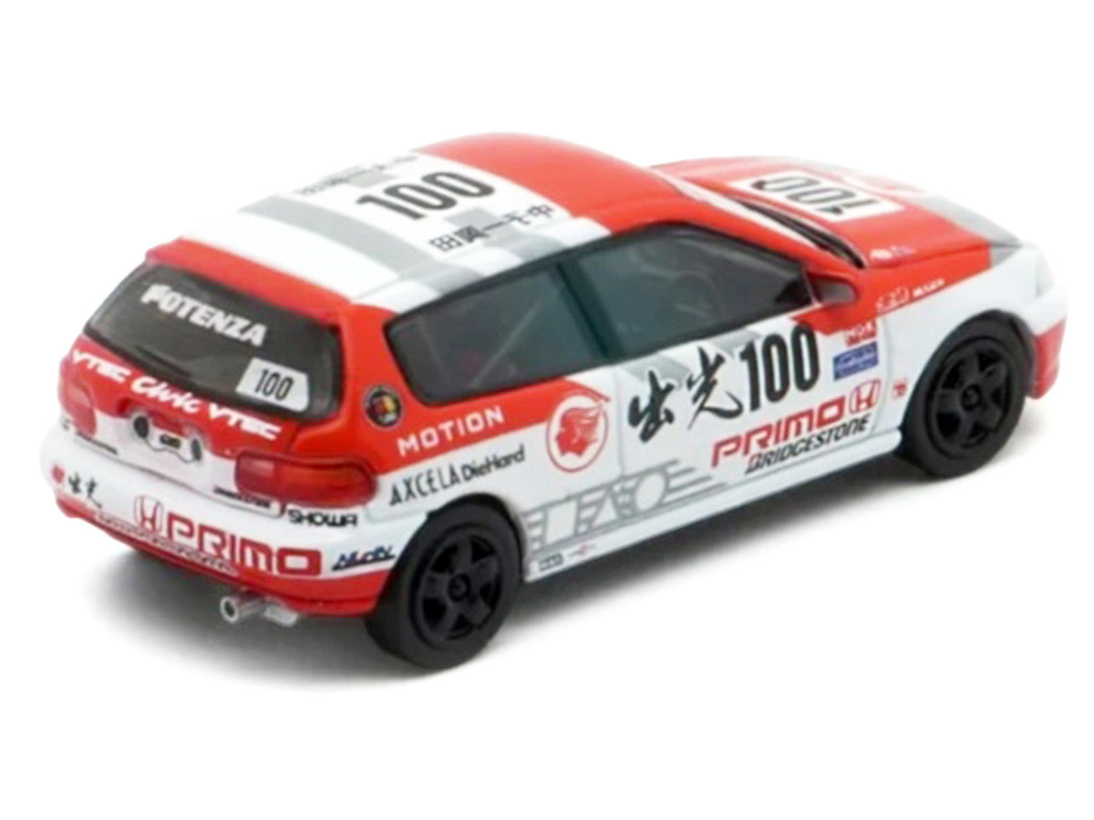 Honda Civic EG6 RHD (Right Hand Drive) #100 Osamu Nakako - Hideki Okada "Mugen Honda" "Japanese Touring Car Championship" (1993) 1/64 Diecast Model Car by BM Creations LuxuryLifeWay Online Store