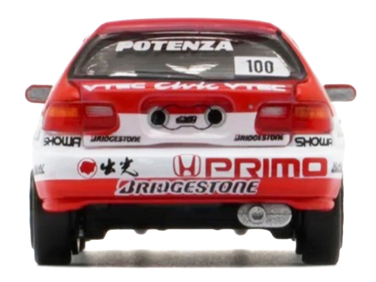 Honda Civic EG6 RHD (Right Hand Drive) #100 Osamu Nakako - Hideki Okada "Mugen Honda" "Japanese Touring Car Championship" (1993) 1/64 Diecast Model Car by BM Creations LuxuryLifeWay Online Store