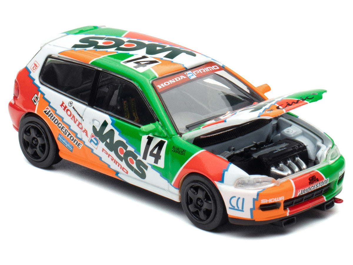 Honda Civic EG6 RHD (Right Hand Drive) #14 JACCS "Japanese Touring Car Championship" (1993) 1/64 Diecast Model Car by BM Creations LuxuryLifeWay Online Store